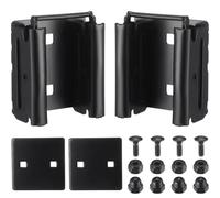 Blulu 2 Pack Double Fittings E Track Connector E Track Accessories for Enclosed Alloy Steel Black E Track Tie Down System for Secure Motorcycles Cargo Loads Bikes in Trailers Trucks