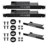 Blulu 2 Pack Mini Rack Mount Compatible with Dell Optiplex Micro Form Factor Case, 1U Hinged Server Rack Shelf for 19 inch Cabinet