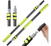 Blulu 2 Pcs Extension Pole Telescoping Pole, 2.8-6.5 ft Paint Roller Extension Pole, Multi-Purpose Telescopic Extendable Rod Aluminum Alloy for Cleaning Painting Long Reach Tasks
