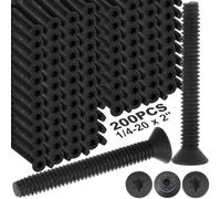 Blulu 200 Pack Qty 1/4-20 x 2'' Trailer Deck Screws Flat Head Screws Thread Cutting for Trailer Flooring Floorboards, T40 Star Drive, Type F, Compatible with Hardwoods Softwoods