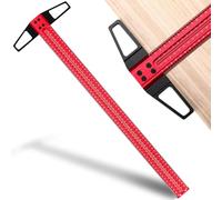 Blulu 24 Inch T-Square Woodworking Ruler, Precision Woodworking Scriber in Measuring and Layout Tool, Aluminum Alloy T Square Rule for Architect and Carpenter Work
