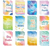 Blulu 24 Pieces Inspirational Notepads Mini Motivational Quotes Notebook Small Colorful Pocket Journal Notepad Soft Cover Inspiring Notebook for School Office Home Travel Present Supplies 12 Styles