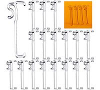 Blulu 3 Inch Valance Clips Window Blind Hidden Clip Clear Plastic Retainer Latent for Horizontal Blind(12 Pieces)
