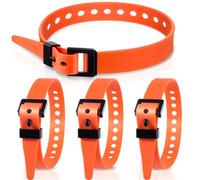Blulu 4 Pack Reusable Industrial Straps 16" Length Reliable Tension Straps for Securing Bike Motor Gear -60 Lb. Working Load, Elastic Cable Ties for Welders Skis, Garden Hoses(Orange)