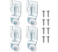 Blulu 4 Pcs Closet Sliding Door Roller Hardware Kit Wardrobe Wheels for Top Hung Bypass 3/4" to 1-3/8 Inch Thick Kitchen Doors (Modern Style)