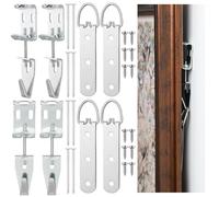 Blulu 4 Set Mirror Hanging Kit Picture Hangers J Hooks Adjustable Hangers and Leveling Hardware Large Supports up to 100 Lbs Heavy Duty Mirror Hanging Hardware for Mirrors Pictures Frame