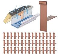 Blulu 50pcs 5 Inches Aluminum Gutter Wedges for 5 Inch K Style Gutters Use to Level Your When Fascia 4, 5, and 6 inch in Slanted Sloped Application Including Crown Molding (T,Dark Brown)