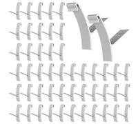 Blulu 50pcs 5 Inches Aluminum Gutter Wedges for 5 Inch K Style Gutters Use to Level Your When Fascia 4, 5, and 6 inch in Slanted Sloped Application Including Crown Molding (Semi-Circular,Silver Grey)