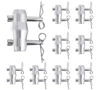 Blulu 8 Pack Double Ended Conical Coupler with Clips Pin Truss Clamp DJ Stage Lighting Truss Pipe Connector Trusses Parts Stage Lighting Accessories Fit F34 F33 Pipe 50mm