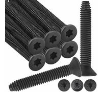 Blulu 8 Pcs Flat Head Trailer Floor Deck Screws Plain Wood to Metal Screws Thread Cutting Floor Board Trailer Deck (5/16-18x3 Inches)