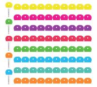 Blulu 80 Pcs Key Color Covers Plastic Colored Key Covers Caps Cute Identifier Protector Caps for Standard Flat House Keys Organization(Rainbow Colors)