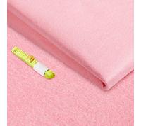 Blulu Craft Felt Fabric Material by The Metre 100 cm Wide 1 Square Meter Pre Cut Plain Felt Sheets with Soft Ruler for DIY Craft Decoration Art Sewing Embroidery Craftwork Patchwork(Light Pink)