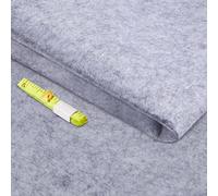Blulu Craft Felt Fabric Material by The Metre 100 cm Wide 1 Square Meter Pre Cut Plain Felt Sheets with Soft Ruler for DIY Craft Decoration Art Sewing Embroidery Craftwork Patchwork(Light Gray)
