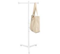 Blulu Heavy Duty Adjustable Shopping Bag Rack Metal Rack for Retail Store Chrome Handbag Display Stand for Trade Show Boutique Small Business, 45 Inch(1 Pcs,White)