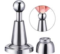 Blulu Magnetic Door Stopper Brushed Magnetic Door Stops Door Hold Open Stainless Steel Soft-catch, Stainless Steel Door Stops for Wall and Floor Mounting