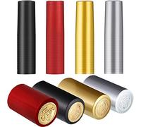 Blulu PVC Heat Shrink Capsules, Black, Red, Gold, Silver, 200 Pcs | Wine Shrink Wraps with Gold Grape Seal, Sealer for Bottles, Sleeves Caps for Home and Wine Making Cellars, Easy to Use