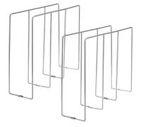 Blulu U Shaped Cookie Sheet Organizer for Cabinet Baking Sheet Organizer Kitchen Cabinet Dividers Vertical Chrome Pan Rack Storage Wires Tray Dividers Face Opening of 3.5"