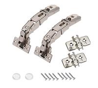 Blum 155 Degree Soft Close Cabinet Hinges, Euro Style, Metal, Nickel Finish, Gray, 2 Pack