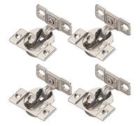 Blum 33B355AF22 Compact Face Fix Hinge 107° with Spring and Mounting Plate, incl Screws, Pack of 4