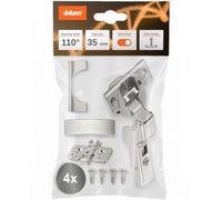 blum 4X Clip top BLUMOTION Cabinet Hinge 35mm | Half Overlay | Nickel