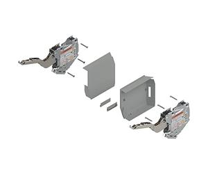 Blum 6990853 aventos HK S Tip-On Folding Hinge Lift High Swivel Fitting Power Storage Set 400-1000 Light Grey