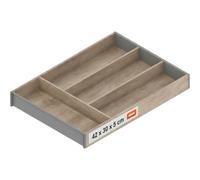 Blum AMBIA-LINE cutlery insert for drawers 42cm wood | Nebraska Oak | 4 cutlery compartments in wood design | Wood cutlery insert with a warm look | Cutlery Organizer