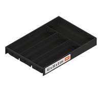 Blum AMBIA-LINE cutlery tray for drawers 42cm Soft-Touch | Carbon Black | 4 cutlery compartments with Soft-Touch | Cutlery drawer without rattling | Cutlery Organizer