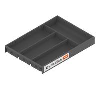Blum AMBIA-LINE cutlery tray with Soft-Touch | premium drawer organiser for modern kitchen drawer & cabinet | protects, sorts & organises cutlery and kitchen utensils | 42×30×5 cm | Orion Grey