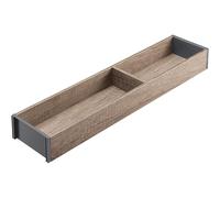 Blum AMBIA-LINE drawer organiser in premium wood decor | ideal for kitchen, bathroom & wardrobe | modularly usable and secure hold thanks to anti-slip feet | 42×10×5 cm | Nebraska Oak