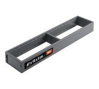 blum AMBIA-LINE Drawer Organizer Steel 47×22×11 cm | Orion Grey | Kitchen | Magnetic base holder - no slipping | Modular & expandable | For kitchen & bath