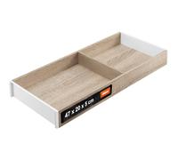 Blum AMBIA-LINE Drawer Organizer Wood Effect 47×20×5 cm | Bardolino Oak | Non-slip feet - secure hold without adhesive | Cutlery tray & divider in wood effect | For kitchen, bathroom & wardrobe