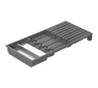 blum AMBIA-LINE knife holder for drawer | up to 9 knives | Orion Grey matt | Blades safe & always within reach | Knife block for the drawer | Room for 9 knives, 4 large & 5 small | Made in Austria
