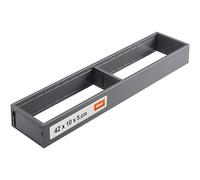 Drawer Insert Steel | 42.2x10 cm | Blum AMBIA-LINE | Orion Grey | Kitchen Drawer Organiser, Drawer Divider