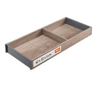 Drawer Insert Wood | 42.2x20 cm | Blum AMBIA-LINE | Nebraska Oak | Kitchen Drawer Organiser, Drawer Divider