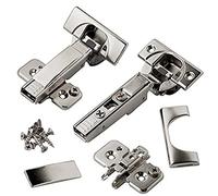 Blum Blumotion 8 Pack 110 Degree Soft Close Hinges Self-Closing Frameless Hinges with Mounting Plates and Hinge Guard Plates