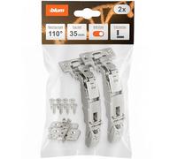 blum Clip top BLUMOTION 155° Wide-Angle Hinge I Cup Hinge 35 mm I Soft-Close, Foldable I Corner Application 0 mm Overlay for Pull-Out Drawers I 35 mm Cup Nickel-Plated I Cabinet Fitting Set