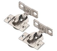 Blum Compact Furniture Hinge 107° with Spring for Screwing Including Mounting Plate Including Screws Pack of 2