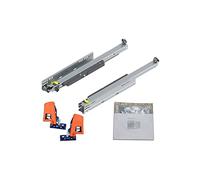 Blum MOVENTO TIP-ON 760H Drawer Runners 520 mm Full Extension 40 kg 1 Pair Including Coupling and Mounting Accessories Set
