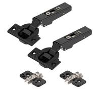 Blum Onyx Black Clip Top 110 Hinge Screw-On Boss - Full Overlay - Sprung Top 110 Hinges, Pack Of 2