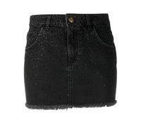 Blumarine rhinestone-embellished denim skirt - Black 42