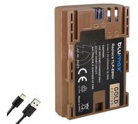 Blumax Battery compatible with Canon LP-E6NH | 2250 mAh - | LP-E6P LP-E6N LP-E6 | - with USB Type-C charging port - Canon EOS R R5 II R6 II R7-6D 7D 80D 90D