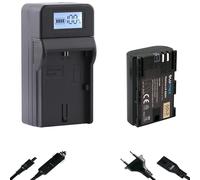 Blumax Battery Compatible with Canon LP-E6NH [2600 mAh] + Speed Charger LP-E6P LP-E6N LP-E6 for Canon EOS R R5 II R6 II R7-5D Mark III IV 7D 90D