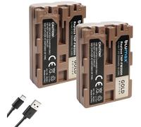 Blumax Battery Compatible with Sony NP-FM500H 2600mAh NP-FM500 NP-FM55H with USB Type-C Charging Port Sony Alpha 77 99 II A77 A99 II DSLR A900 Pack of 2