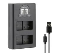 Blumax DMW-BLC12e Mini Dual LCD Charger Compatible with Panasonic Lumix DC FZ1000 G91 DMC GX8 G70 G81 G7 G6 G5 FZ2000 FZ1000 FZ200 FZ300