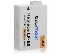 Blumax Gold Edition Battery Replaces Canon LP-E8 Compatible with Canon EOS 550D 600D 650D 700D 1260mAh 7.4V 9.3Wh