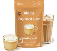 Blume Superfoods Latte - Salted Caramel Powder, Dandelion Root powder, Maca Powder, Pink Himalayan Salt, Low-Sugar, Inflammation support, Organic, Vegan And Keto Friendly - 25 Servings