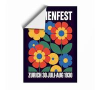Blumenfest Zurich Vintage Unframed Wall Art Print A3 (42×29.7cm), Wall Decor for Living Room, Bedroom, Office & Home, Art Gift