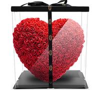 Blumenhandel Nadir Gezer 40 cm Artificial Rose Bear with Heart 40 cm Includes Gift Box - Rose Bear with Heart 40 cm in iftbox Flower Teddy Mother's Day 40 cm red
