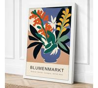 Blumenmarkt Floral Canvas Wall Art Print 24x16 Inch