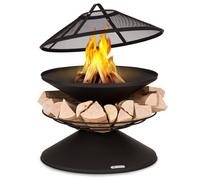 Blumfeldt Aguilera 65cm Low Fire Pit with Grill Black